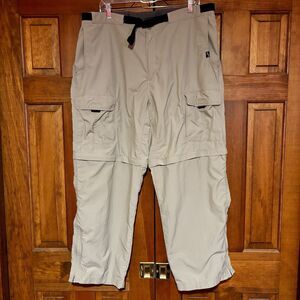Eastern Mountain Sports EMS Tan Nylon Convertible Cargo Pants Men’s Size 34x32